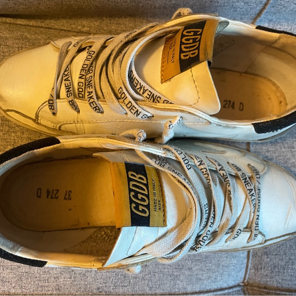 Golden Goose White Sneakers with Silver Star size 37 - Picture 3 of 8